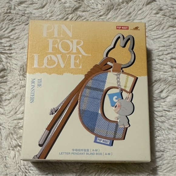 POP MART Accessories - Pop Mart Pin for Love Pendant Box - Letter A - Pop Now
